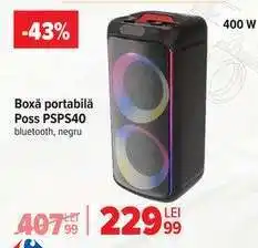 Carrefour Boxă portabilă Poss PSPS40 Ofertă