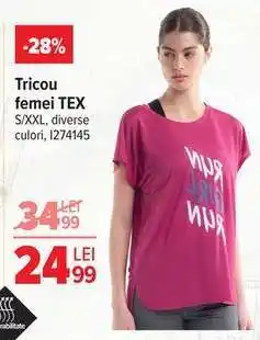 Carrefour Tricou femei TEX Ofertă