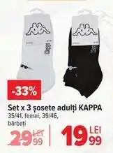 Carrefour Set x 3 șosete adulți KAPPA Ofertă