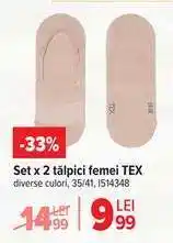 Carrefour Set x 2 tălpici, femei, TEX Ofertă