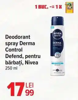 Carrefour Deodorant spray Derma Control Defend, pentru bărbați, Nivea Ofertă