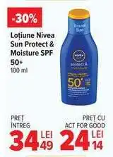 Carrefour Loțiune Nivea Sun Protect & Moisture SPF 50+ Ofertă