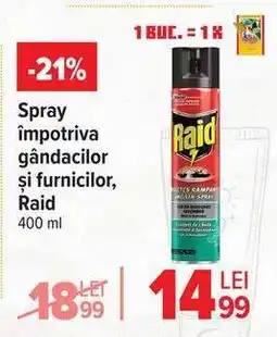 Carrefour Spray împotriva gândacilor și furnicilor, Raid Ofertă