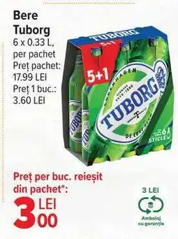 Carrefour Bere Tuborg Ofertă