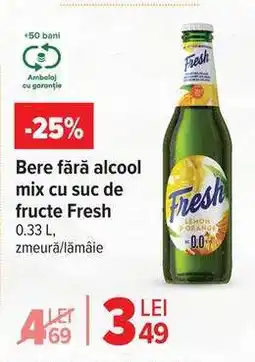 Carrefour Bere fără alcool mix cu suc de fructe Fresh Ofertă