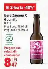 Carrefour Bere Zăganu x Guerrilla Ofertă