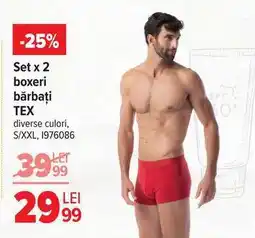 Carrefour Set x 2 boxeri, bărbați TEX Ofertă