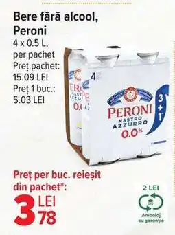 Carrefour Bere fără alcool Peroni Ofertă
