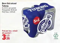 Carrefour Bere fără alcool TUBORG Ofertă