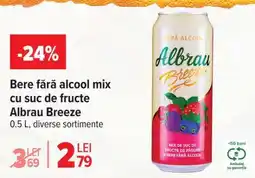 Carrefour Bere fără alcool mix cu suc de fructe Albrau Breeze Ofertă