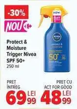 Carrefour Protect & Moisture Trigger Nivea SPF 50+ 250 ml Ofertă