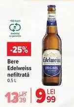 Carrefour Bere Edelweiss nefiltrată 0.5 L Ofertă