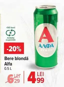 Carrefour Bere blondă Alfa Ofertă
