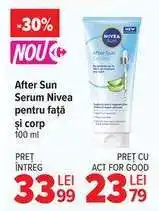 Carrefour After Sun Serum Nivea pentru față și corp 100 ml Ofertă
