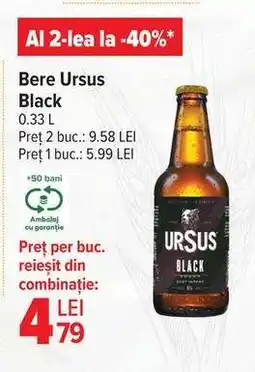 Carrefour Bere Ursus Black Ofertă