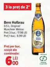 Carrefour Bere Hofbrau Ofertă