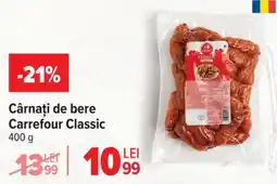 Carrefour Cârnați de bere Carrefour Classic Ofertă