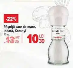 Carrefour Râșniță sare de mare iodată, Kotanyi Ofertă