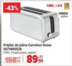 Carrefour Prăjitor de pâine Carrefour Home HLT1400S25 Ofertă
