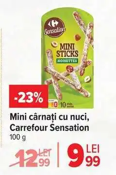 Carrefour Mini cârnați cu nuci, Carrefour Sensation Ofertă