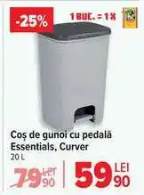 Carrefour Coș de gunoi cu pedală Essentials, Curver Ofertă