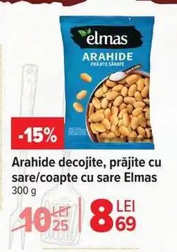 Carrefour Arahide decojite prăjite cu sare/coapte cu sare Elmas Ofertă