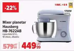 Carrefour Mixer planetar Hausberg HB-7622AB Ofertă