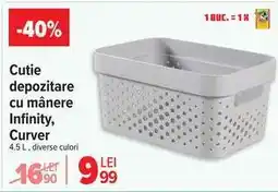 Carrefour Cutie depozitare cu mânere Infinity, Curver Ofertă