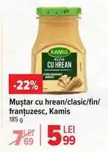 Carrefour Muștar cu hrean/clasic/fin/franțuzesc, Kamis Ofertă