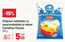 Carrefour Chipsuri ondulate cu sare/smântână și mărar Carrefour Classic Ofertă