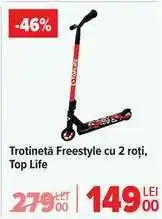 Carrefour Trotinetă Freestyle cu 2 roți, Top Life Ofertă