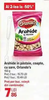 Carrefour Arachide în păstaie, coapte, cu sare, Orlando’s Ofertă