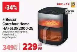 Carrefour Friteuză Carrefour Home HAF6LDR2000-25 Ofertă