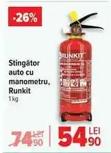 Carrefour Stingător auto cu manometru, Runkit Ofertă