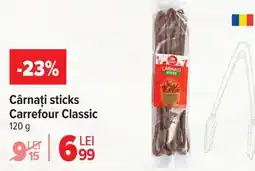 Carrefour Cârnați sticks Carrefour Classic Ofertă