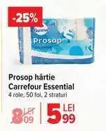 Carrefour Prosoape hârtie, Carrefour Essential Ofertă