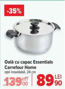 Carrefour Oală cu capac Essentials Carrefour Home Ofertă