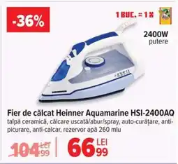 Carrefour Fier de călcat Heinner Aquamarine HSI-2400AQ Ofertă