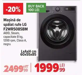 Carrefour Mașină de spălat rufe LG F2WR508SBM Ofertă