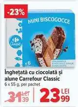 Carrefour Înghețată cu ciocolată și alune Carrefour Classic Ofertă