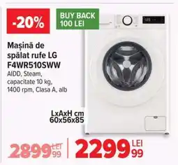 Carrefour Mașină de spălat rufe LG F4WR510SWW Ofertă