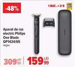 Carrefour Aparat de ras electric Philips One Blade QP1424/65 Ofertă