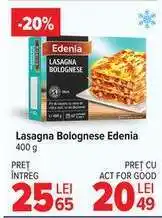 Carrefour Lasagna Bolognese Edenia Ofertă