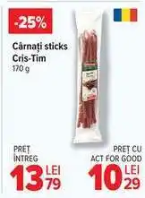 Carrefour Cârnați sticks Cris-Tim Ofertă