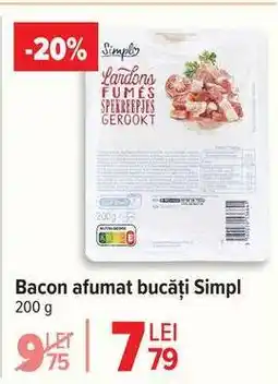 Carrefour Bacon afumat bucăți Simpl Ofertă