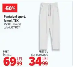 Carrefour Pantaloni sport femei TEX Ofertă