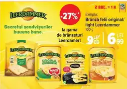 Carrefour Brânză felii original/light Leerdammer Ofertă