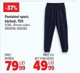 Carrefour Pantaloni sport bărbați TEX Ofertă