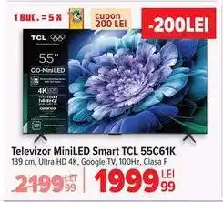 Carrefour Televizor MiniLED Smart TCL 55C61K Ofertă