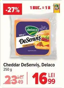Carrefour Cheddar DeSenviș Delaco Ofertă